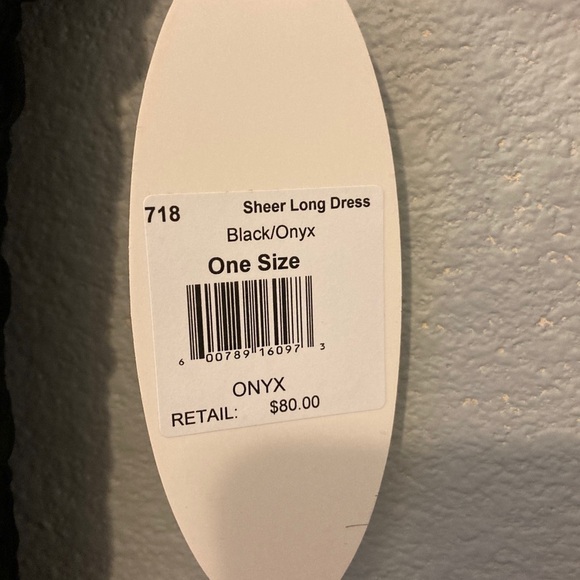 Sunset Black Onyx Dress Sheer New with tags one size Retails for $80 - Picture 3 of 9